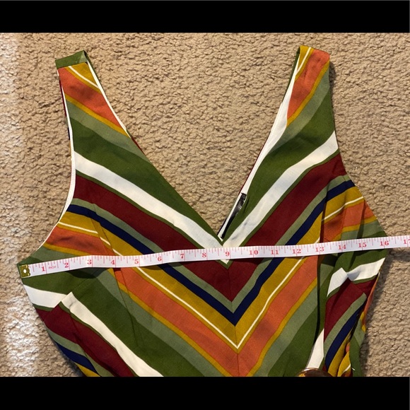 Striped NWOT Crystal Doll wide-leg jumpsuit - Picture 9 of 16